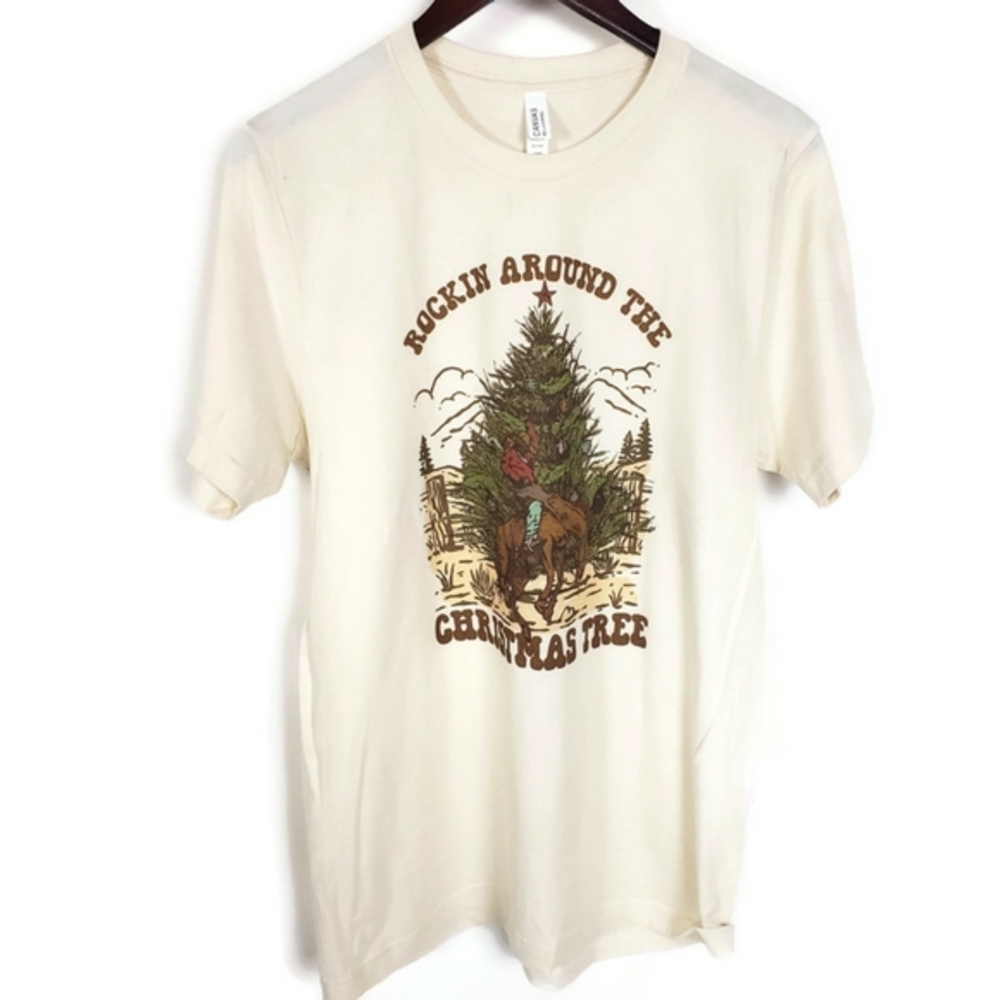 NEW! Rocking Around the Christmas Tree Short Sleeve T-Shirt Size L - Picture 3 of 5